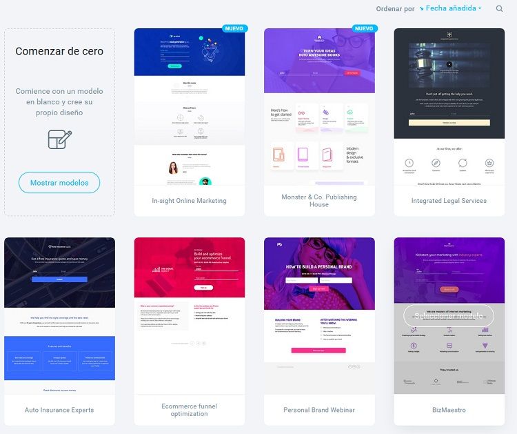 Plantillas que puedes usar para tus listas en Getresponse